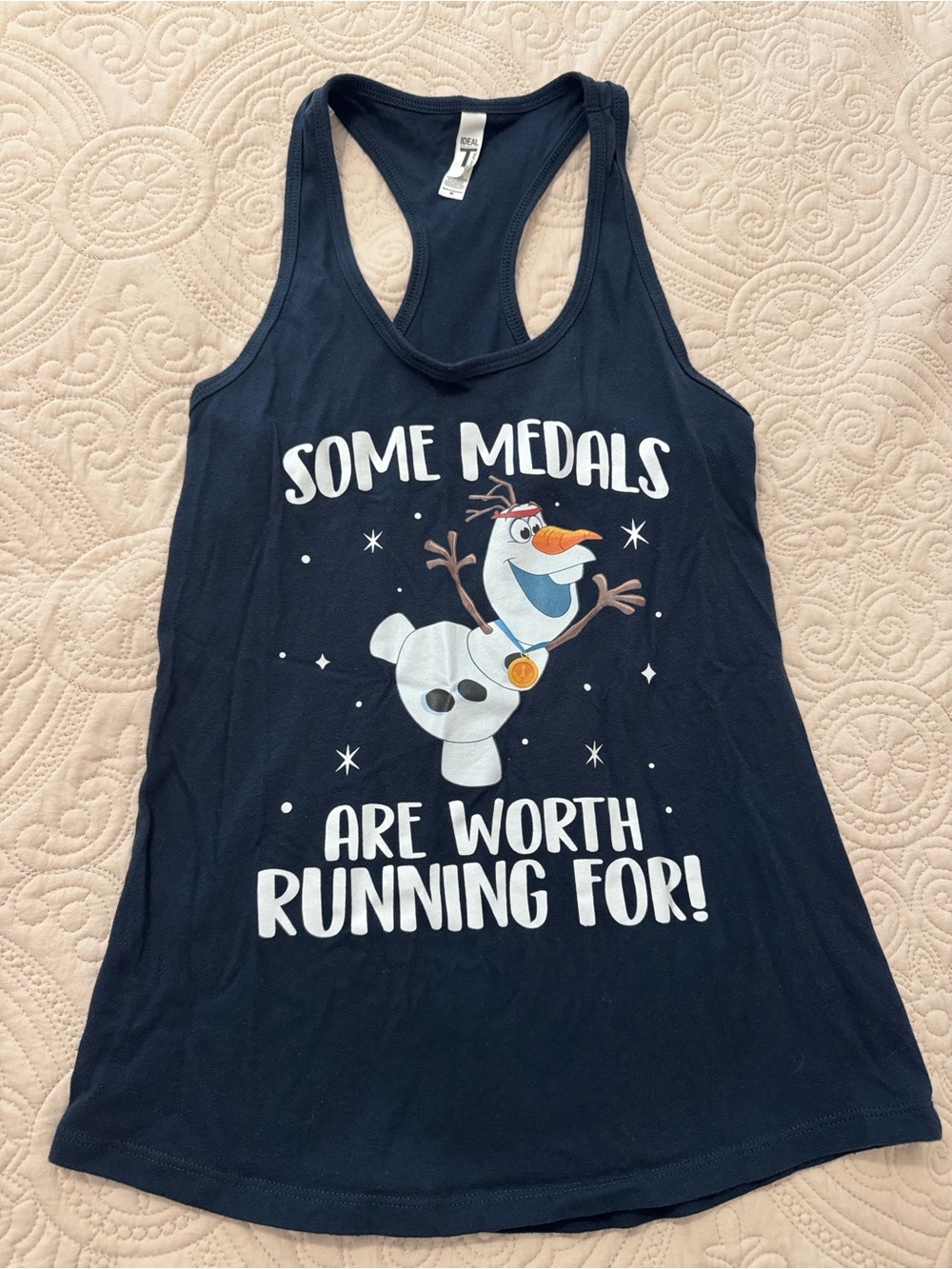 Runner Costume Women’s Tank Top with Olaf Some Medals are Worth Running For